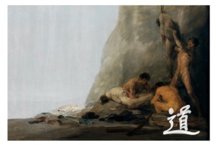 Goya Caníbales preparando a su víctima